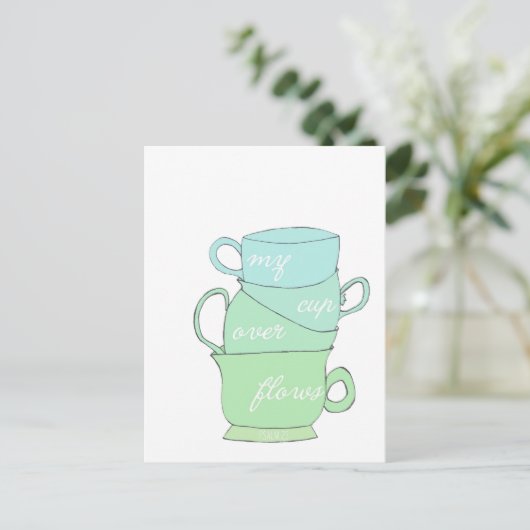 私のカップはマグイラストレーション詩篇23 ポストカード (スタンド正面)