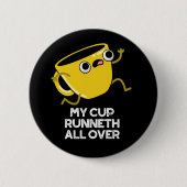 私のカップランネットはバイブルおもしろいの上を走り回るプンダークBG 缶バッジ (正面)