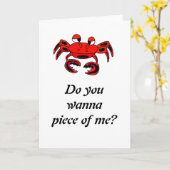 私のカニの部分挨拶状 カード (黄色い花)