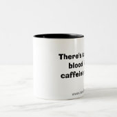 私のカフェインの流れにたくさんの血があります ツートーンマグカップ (中央)