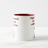 私のカフェインシステムにたくさんの血があります ツートーンマグカップ (中央)