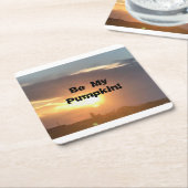 私のカボチャになれ！ スクエアペーパーコースター (アングル)