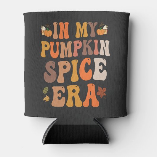 私のカボチャのスパイス時代のグルービーおもしろい秋ギフトで 缶クーラー (正面)