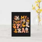 私のカボチャのスパイス時代の秋の感謝喜んで カード (黄色い花)