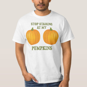私のカボチャを凝視することを止めて下さい Tシャツ
