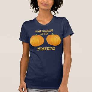 私のカボチャを凝視することを止めて下さい Tシャツ