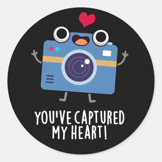 私のカメラを撮っおもしろいたDark BG ラウンドシール (正面)