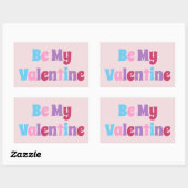 私のカラフルバレンタイン 長方形シール (シート)