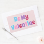 私のカラフルバレンタイン 長方形シール (封筒)