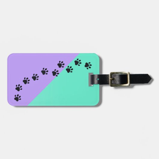 私のカラフル上に手のプリント ラゲッジタグ (正面横)