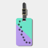 私のカラフル上に手のプリント ラゲッジタグ (正面縦)