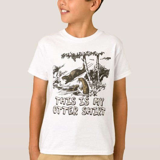 私のカワウソのワイシャツ Tシャツ (正面)