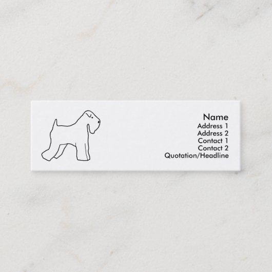 「私のカーテン・テリア」 スキニー名刺 (正面)