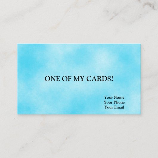 「私のカードの一おもしろいつ」 名刺 (正面)