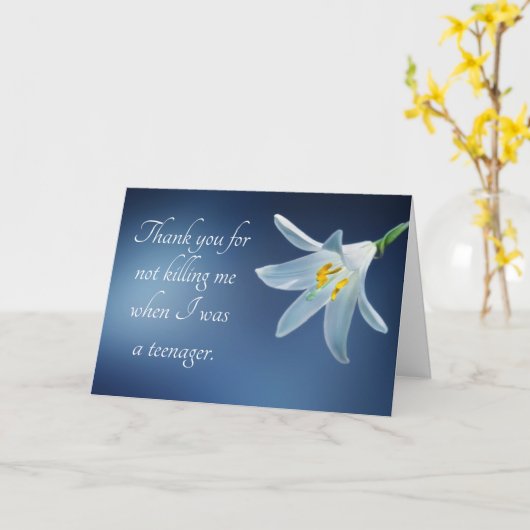 私のカードを殺してくれてありがとう カード (黄色い花)