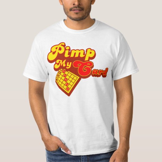 私のカードビンゴは売春の手引きをします Tシャツ (正面)