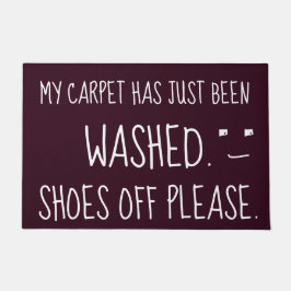 私のカーペットは靴を洗われたばかりだおもしろい ドアマット