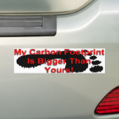 私のカーボン足跡はあなたのより大きいです バンパーステッカー (車上)