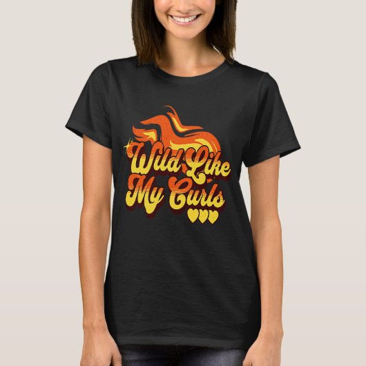 私のカールのような野生の巻き毛の赤1 Tシャツ (正面)