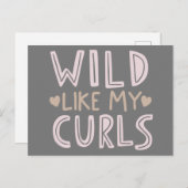 私のカールのように野生のおもしろい引用文フレーズ書道 ポストカード (正面/裏面)