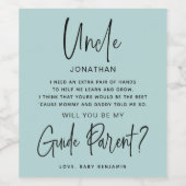 私のガイドの親の写真 ワインラベル (シングルラベル)