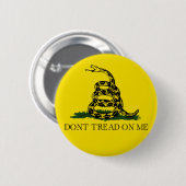 私のガズデンの旗で踏まないで下さい 缶バッジ (正面&裏面)