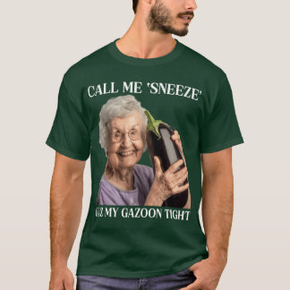 私のガズーナイトはくしゃみと呼んでね 面白い Tシャツ