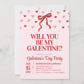 私のガレンティンになってくれない?ガレンティーンズデイパーティー 招待状 (正面)