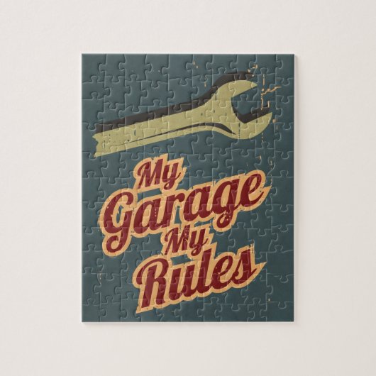 私のガレージ私の規則 ジグソーパズル (縦)