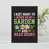 私のガーゲンと本に植物の愛読者 サンキューカード (スタンド正面)