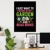 私のガーゲンと本に植物の愛読者 ポスター (ホームオフィス)