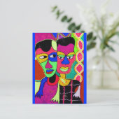 私のガールフレンドと私はMOJISOLA AGBADAMOSI OKUBUによって ポストカード (スタンド正面)