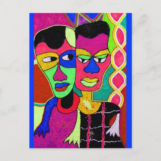 私のガールフレンドと私はMOJISOLA AGBADAMOSI OKUBUによって ポストカード (正面)