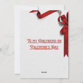 私のガールフレンドにハッピーバレンタインデー シーズンカード (裏面)