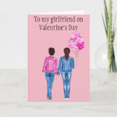 私のガールフレンドにバレンタインの水の色 シーズンカード (正面)