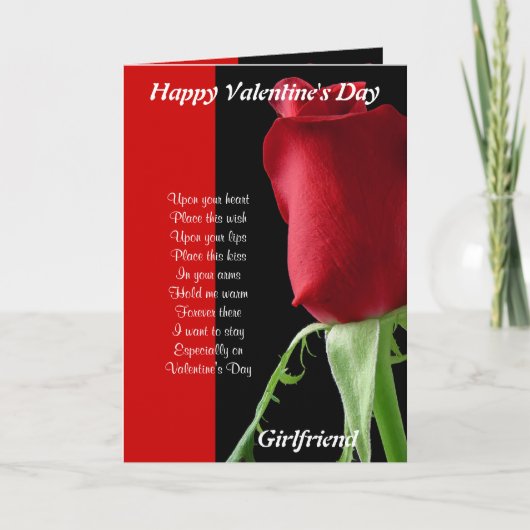 私のガールフレンドのバレンタイン シーズンカード (正面)