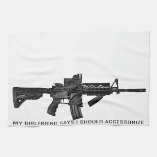 私のガールフレンドは私がAR15にアクセサリーを付けるべきであることを言います キッチンタオル