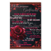 私のガールフレンドへの誕生日ギフト、カップル愛のギフト フォトプリント            (正面)