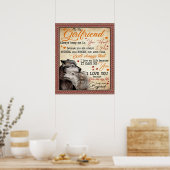 私のガールフレンドパーソナライズされたにウルフ毛布 ポスター (キッチン)