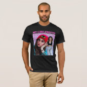 私のガールフレンド90sブートレッグ名フォトバレンタイン tシャツ (正面フル)