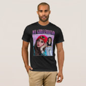 私のガールフレンド90sヴィンテージ名写真記念日 tシャツ (正面フル)