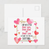 私のキスがあなたの初めてのキス、初めての恋愛ではないかもしれない ポストカード (正面/裏面)