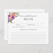 私のキッチンからあなたのレシピにピンクの水色 エンクロージャーカード (正面/裏面)