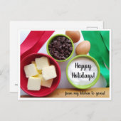 私のキッチンから届くホリデーシーズンのお菓子作りの材料 ポストカード (正面/裏面)