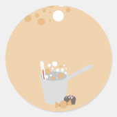 私のキッチンから沸騰したポットチョコレートを作るキャンディ ラウンドシール (正面)