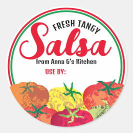 私のキッチンギフトのカラフルトマトラベルシール ラウンドシール
