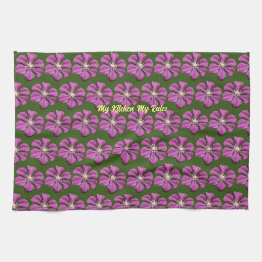 「私のキッチン私のルール」の花エレガントのフローラ キッチンタオル (横)