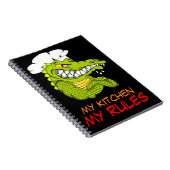 私のキッチン 私のルール アリゲーターシェフ 面白い ノートブック (右側)