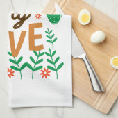 私のキッチン、私の愛 キッチンタオル (四つ折り)