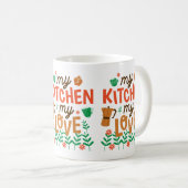 私のキッチン、私の愛 コーヒーマグカップ (正面右)
